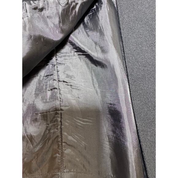 100% Pure New Wool Woolmark Sz 10 Black Skirt Slit Front Pencil MIDI Career - Picture 4 of 5